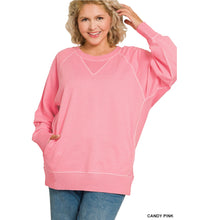 Load image into Gallery viewer, Candy Pink French Terry Pullover