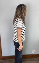 Load image into Gallery viewer, Ivory and Black Crochet Top