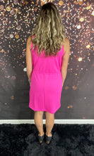 Load image into Gallery viewer, Fuchsia dress w/drawstring waist