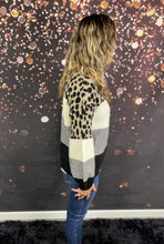 Load image into Gallery viewer, Color block and leopard sweater