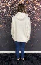 Load image into Gallery viewer, Ivory fur hoodie pullover