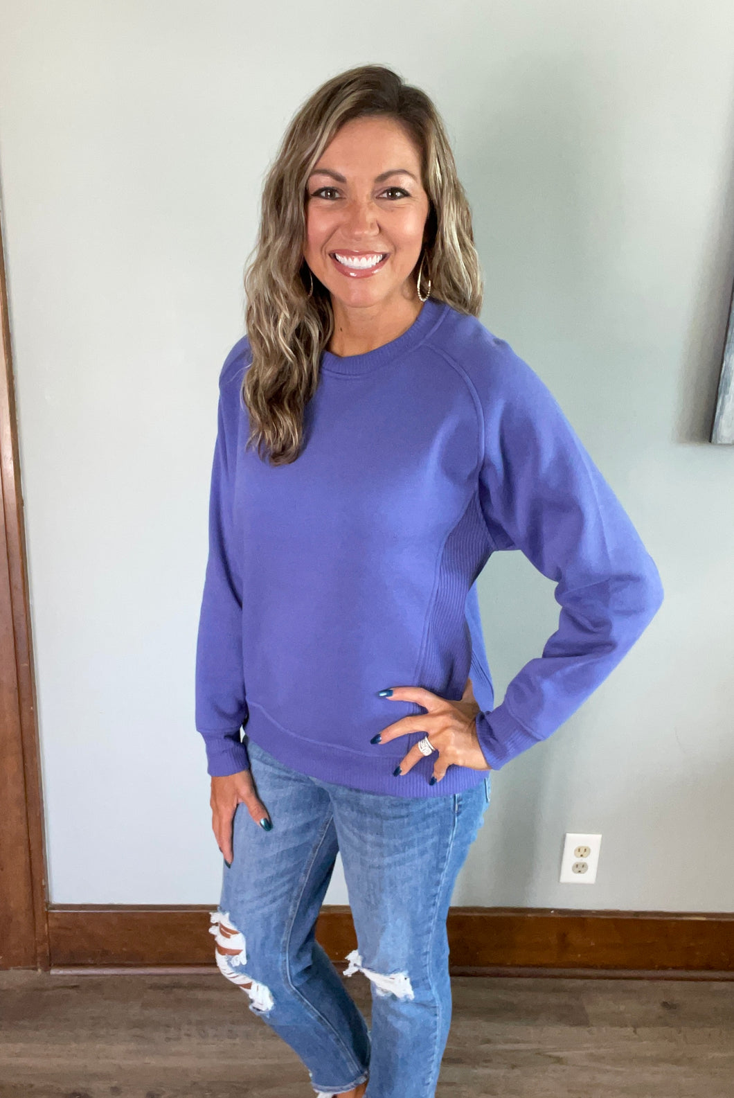 Marlin crewneck fleece sweatshirt