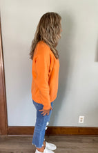Load image into Gallery viewer, Orange crewneck fleece sweatshirt