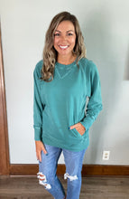 Load image into Gallery viewer, Teal French Terry Pullover