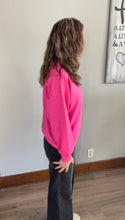 Load image into Gallery viewer, Hot Pink Half Zip Pullover