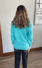Load image into Gallery viewer, Turquoise French Terry Pullover
