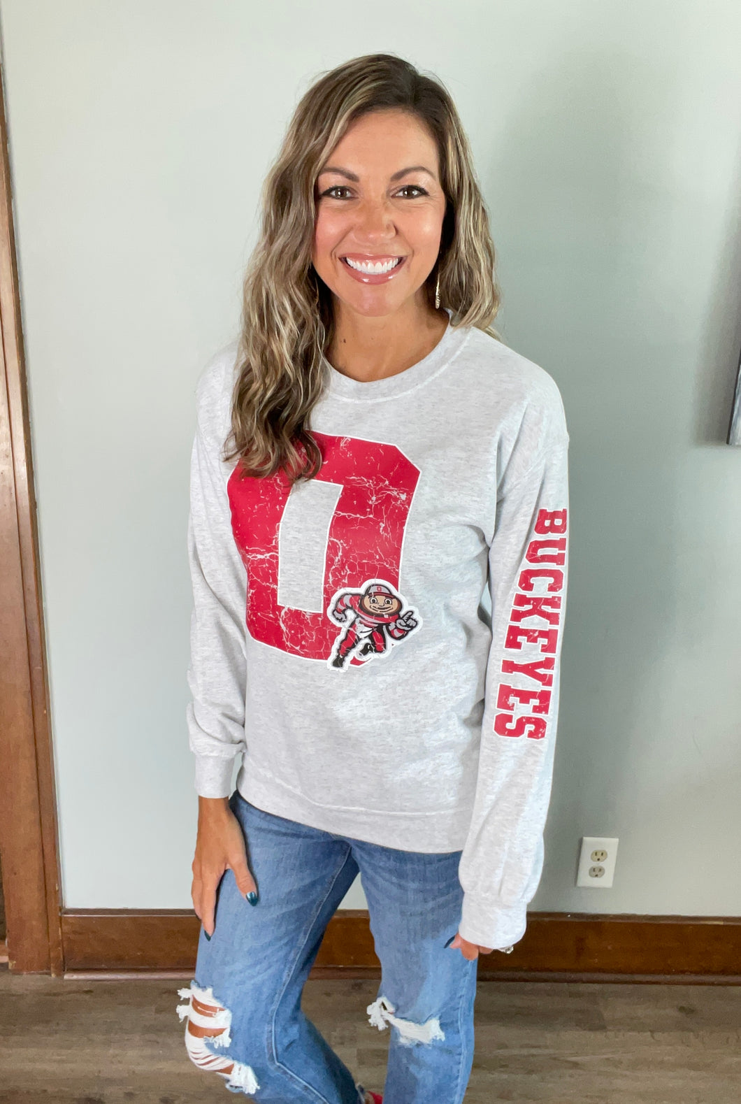 Ohio state red O crewneck sweatshirt
