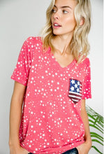 Load image into Gallery viewer, Star print top w/sequins pocket