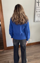 Load image into Gallery viewer, Light Navy Ribbed Half Zip Pullover