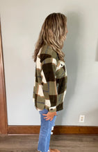 Load image into Gallery viewer, Olive Plaid Fleece Shacket