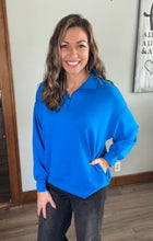 Load image into Gallery viewer, Ocean Blue Half-Zip Pullover