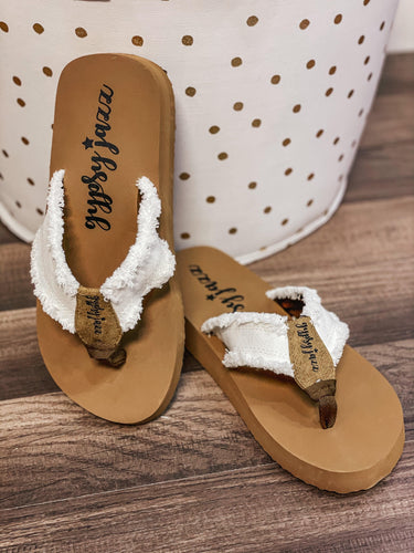 White gypsy jazz comfort sandal