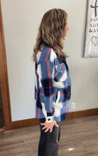 Load image into Gallery viewer, Navy Plaid Shacket