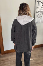 Load image into Gallery viewer, Charcoal Hooded Shacket