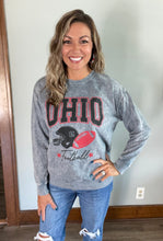 Load image into Gallery viewer, Ohio Football Gray Mineral Graphic Terry Sweatshirt