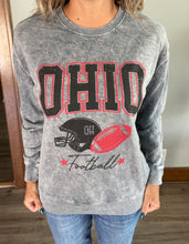 Load image into Gallery viewer, Ohio Football Gray Mineral Graphic Terry Sweatshirt
