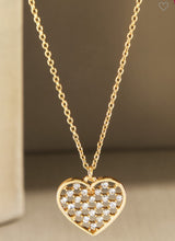 Load image into Gallery viewer, Heart pave necklace