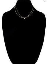 Load image into Gallery viewer, Gold double layered and ball chain necklace