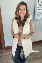 Load image into Gallery viewer, Ivory Long Puffer Vest