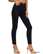 Load image into Gallery viewer, Black high rise skinny denim