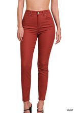 Load image into Gallery viewer, Rust high rise skinny denim