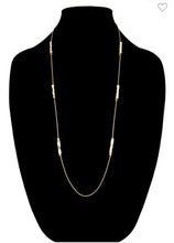 Load image into Gallery viewer, Gold cylinder bead necklace