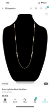 Load image into Gallery viewer, Silver cylinder bead necklace