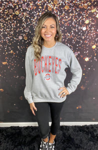 Buckeyes distressed crewneck