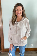 Load image into Gallery viewer, Ash Mocha Washed Half-Zip Hoodie