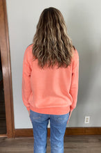 Load image into Gallery viewer, Orange Acid Wash Half Zip Pullover