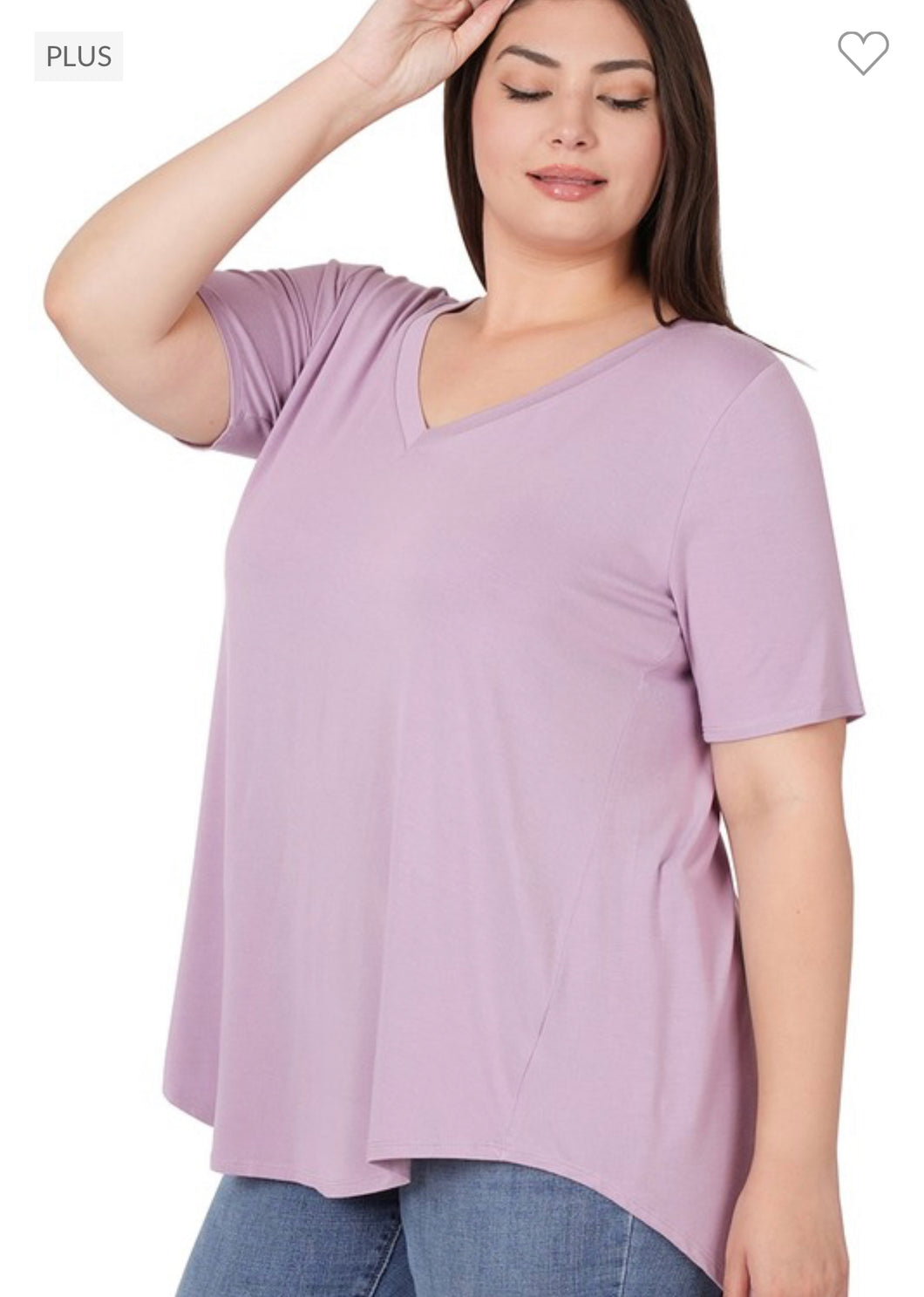 Dusty lavender v-neck top