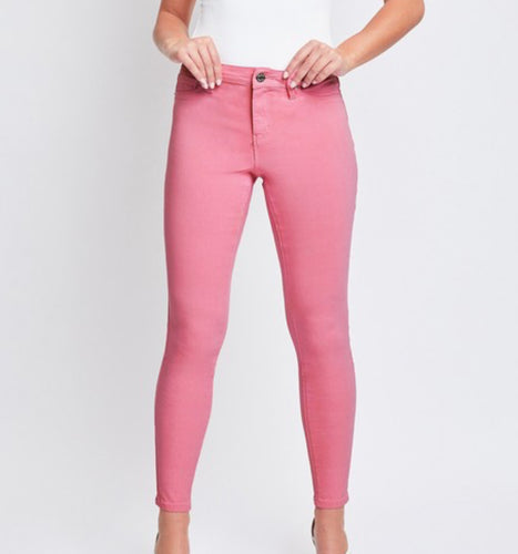 Flamingo pink hyper stretch skinny pants