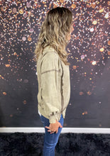 Load image into Gallery viewer, Mocha acid wash exposed seam sweatshirt