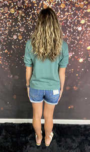 Everyday Dusty Jade Henley Top
