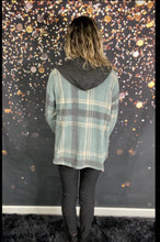 Load image into Gallery viewer, Jade and black plaid shacket