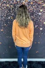 Load image into Gallery viewer, Light orange acid wash sweatshirt w/pockets