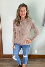 Load image into Gallery viewer, Mocha ribbed hoodie