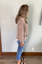 Load image into Gallery viewer, Mocha ribbed hoodie