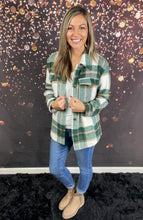 Load image into Gallery viewer, Green plaid shacket