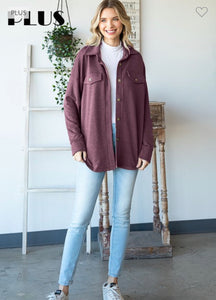 Burgundy shacket