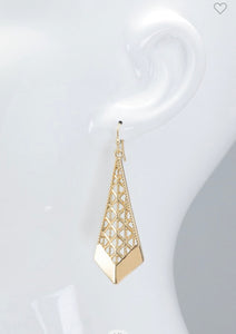 Gold dangle earrings