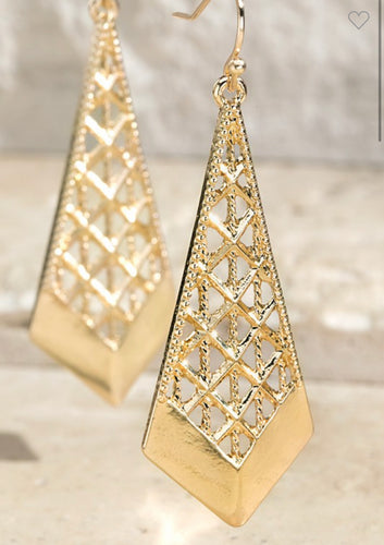 Gold dangle earrings